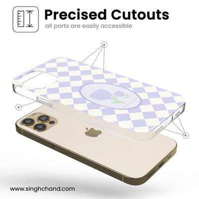 Checkered Bloom Silicon Phone Case