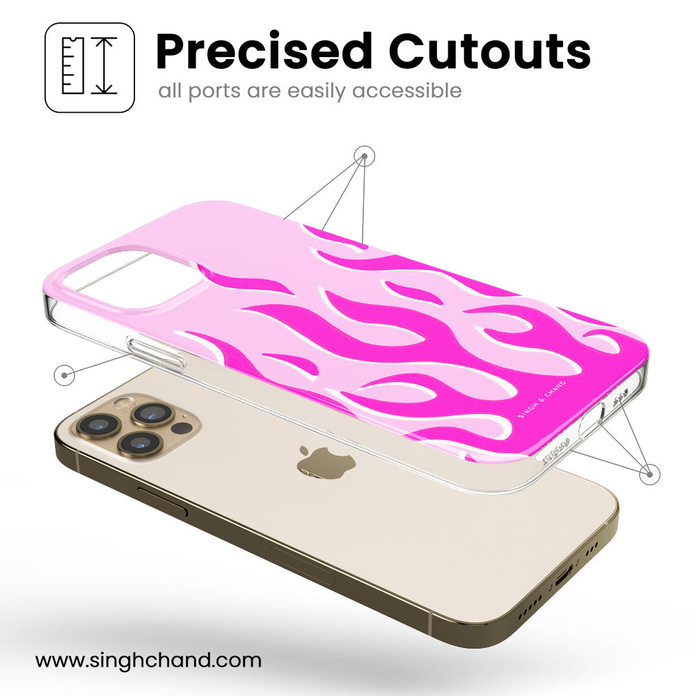 Barbie theme flame Silicon Phone Case