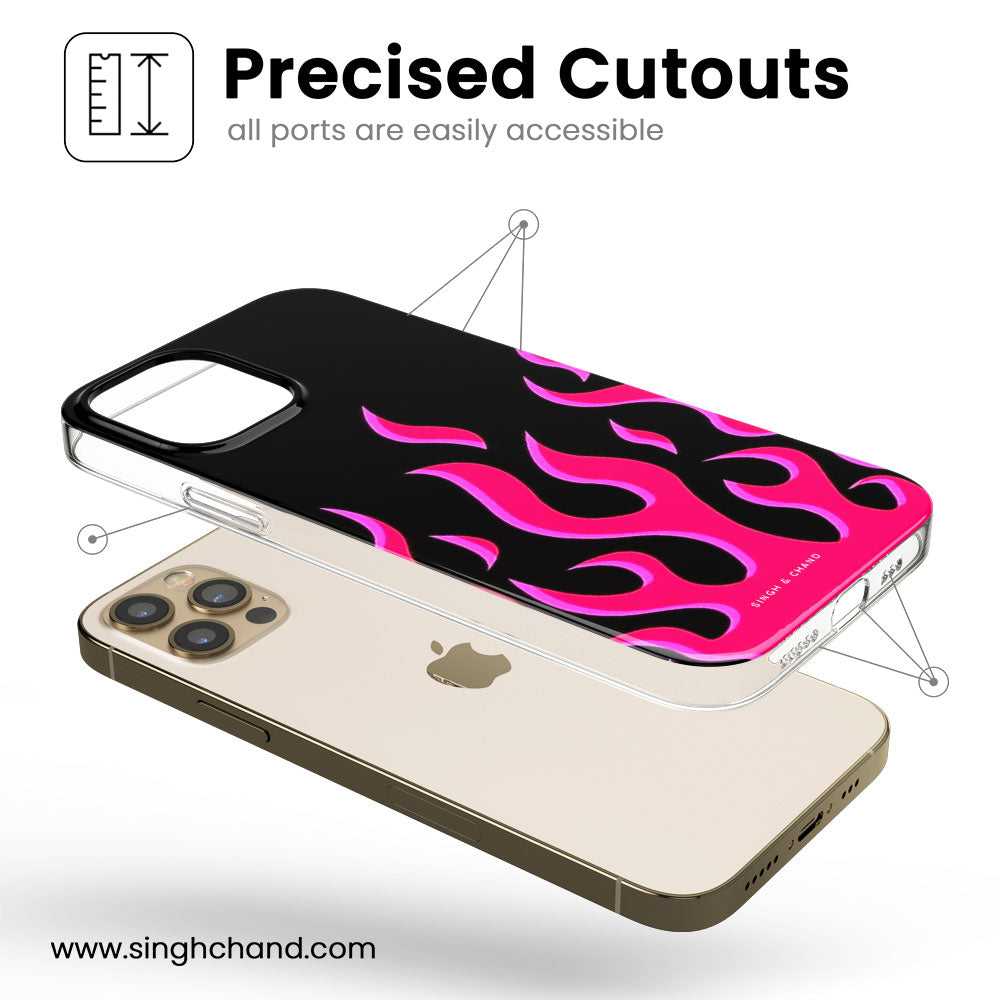 Pink flame pinterest inspired Silicon Phone Case