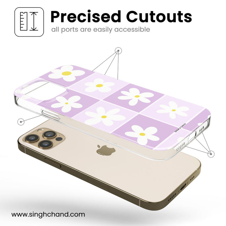 Blooming Squares Silicon Phone Case
