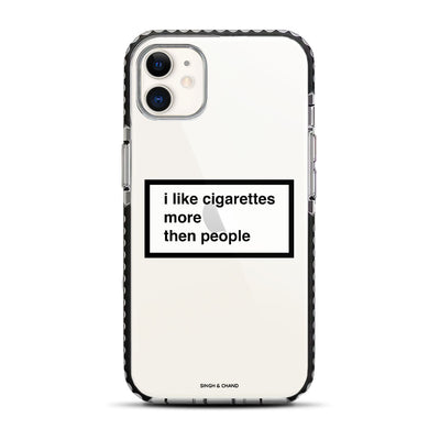 Cigarettes over people iPhone 11 Stride Phone Case