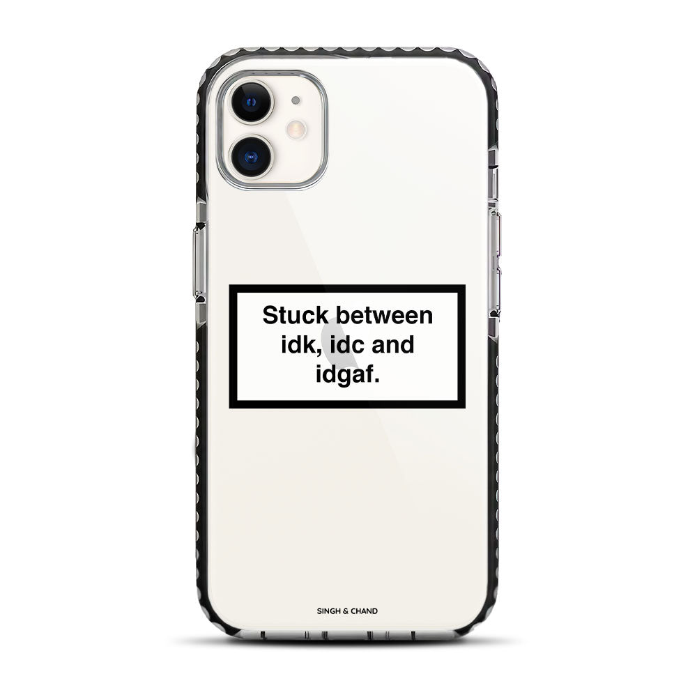 Quirky I don’t care quote iPhone 11 Stride Phone Case