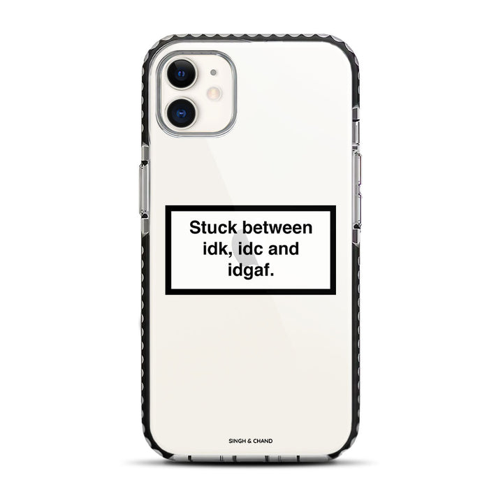 Quirky I don’t care quote iPhone 11 Stride Phone Case