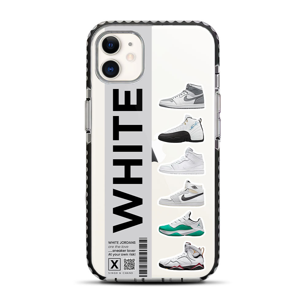 White Jordans iPhone 11 Stride Phone Case