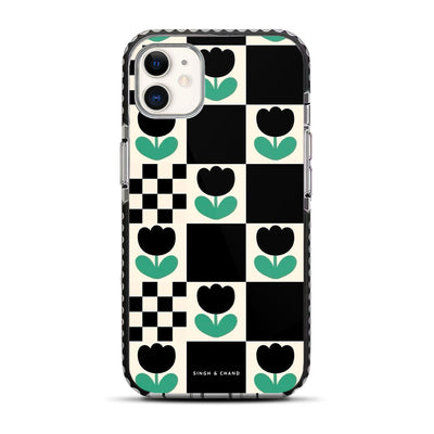 Checkered Flower iPhone 11 Stride Phone Case