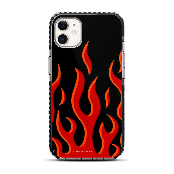 Red Flame Pinterest iPhone 11 Stride Phone Case