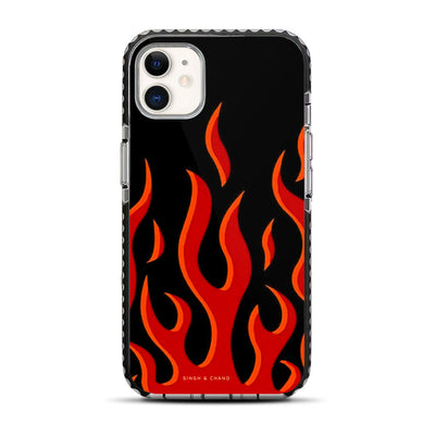 Red Flame Pinterest iPhone 11 Stride Phone Case