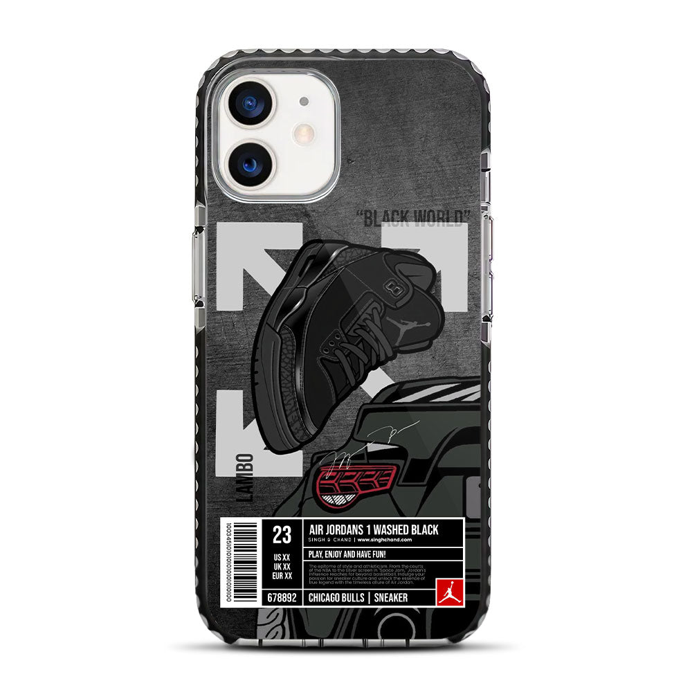 Black World iPhone 12 Mini Stride Phone Case