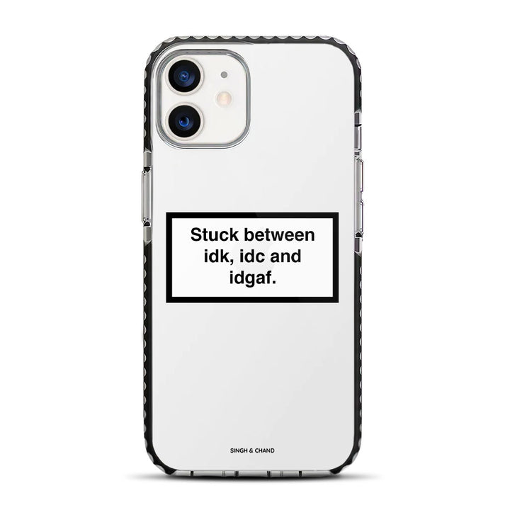 Quirky I don’t care quote iPhone 12 Mini Stride Phone Case