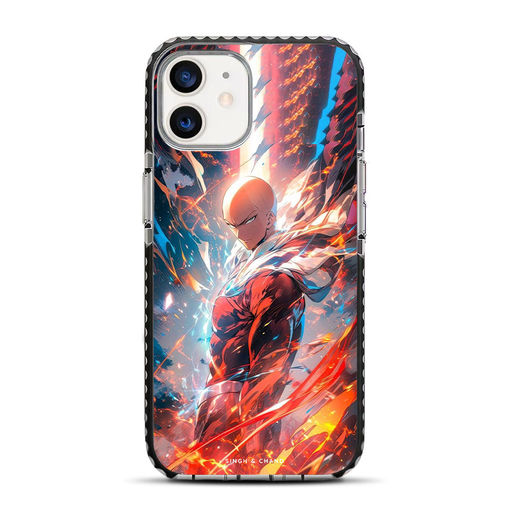 Saitama One Punch Man Anime iPhone 12 Mini Stride Phone Case