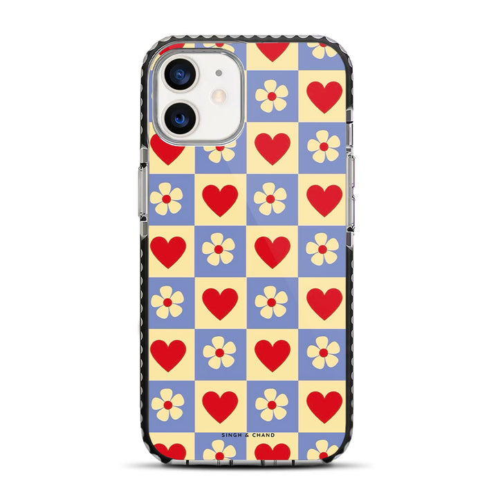 Flower and Heart iPhone 12 Mini Stride Phone Case