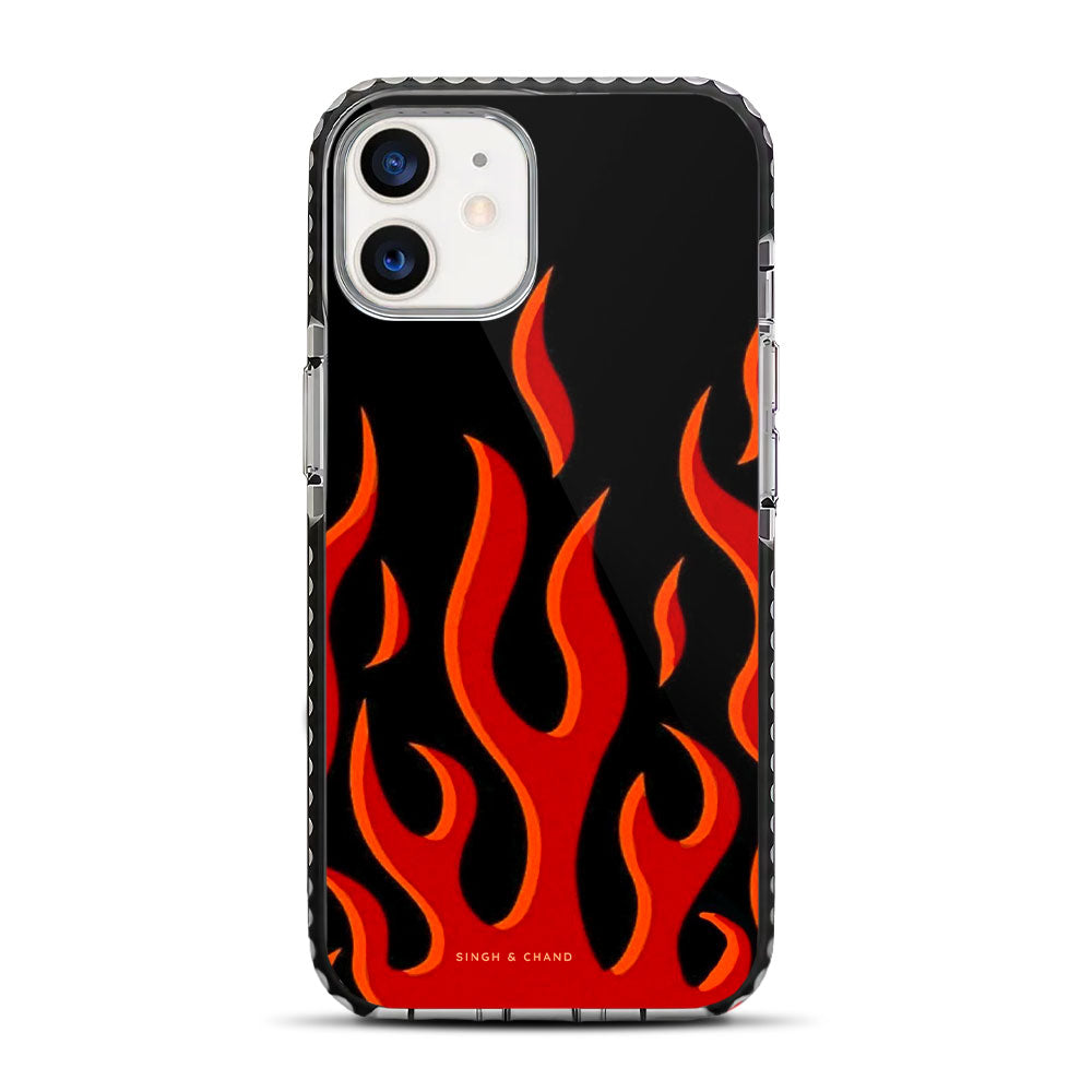 Red Flame Pinterest iPhone 12 Mini Stride Phone Case