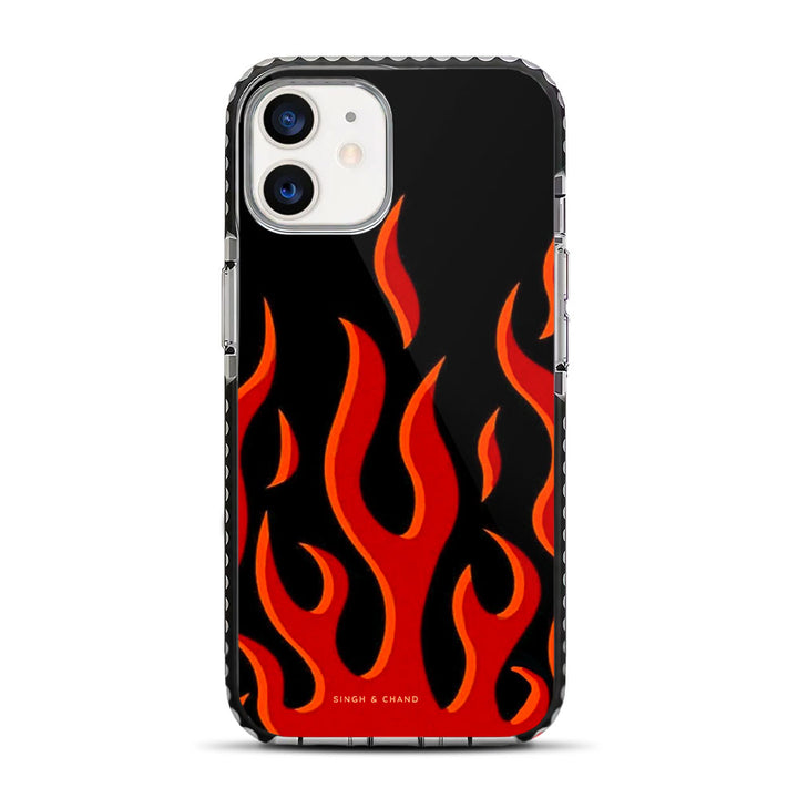 Red Flame Pinterest iPhone 12 Mini Stride Phone Case
