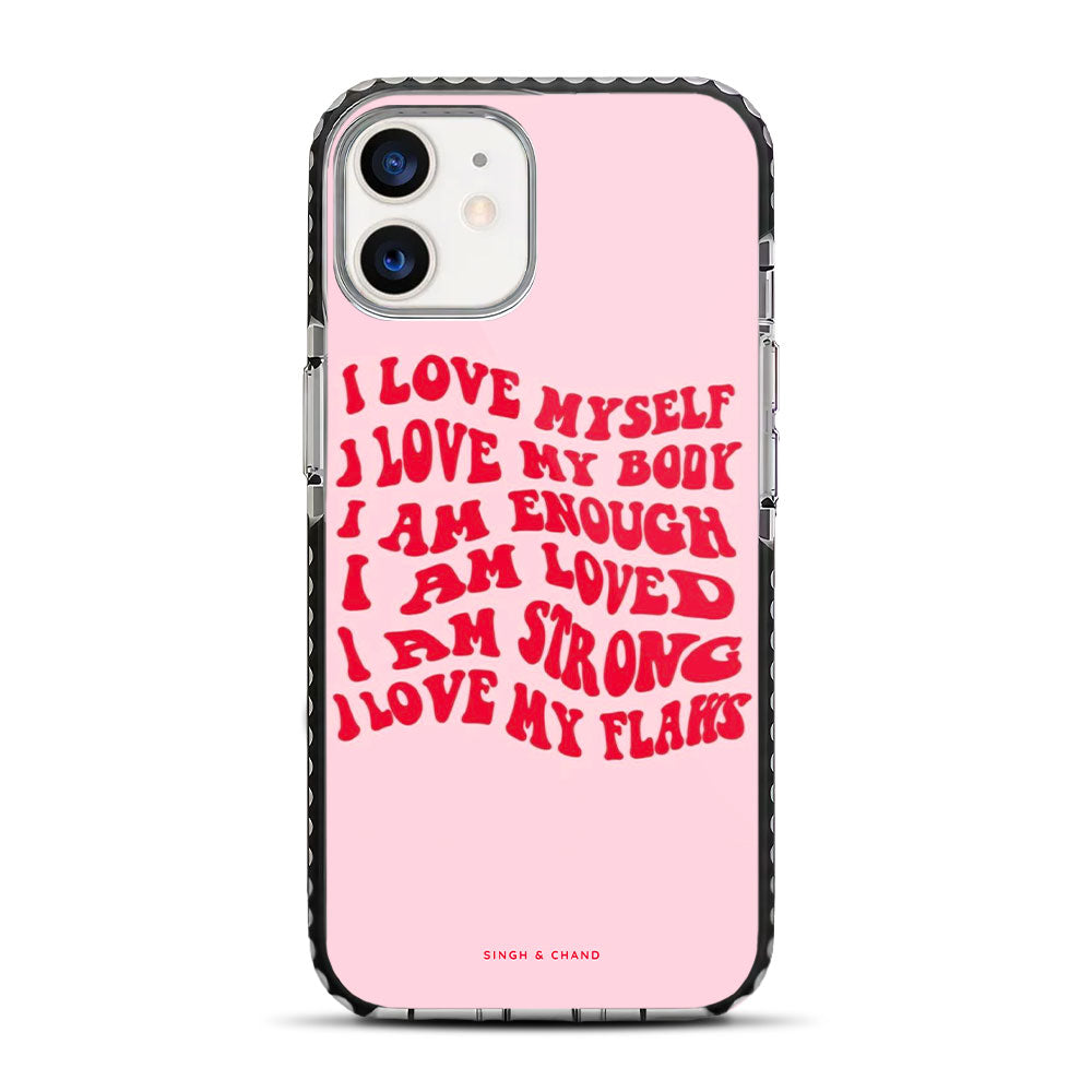 Body Positive Affirmations iPhone 12 Mini Stride Phone Case