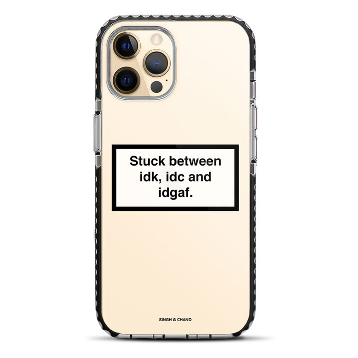 Quirky I don’t care quote iPhone 12 Pro Max Stride Phone Case