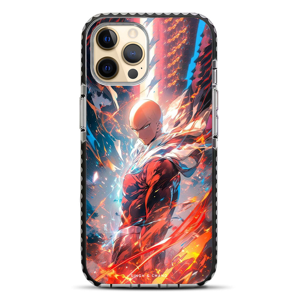 Saitama One Punch Man Anime iPhone 12 Pro Max Stride Phone Case