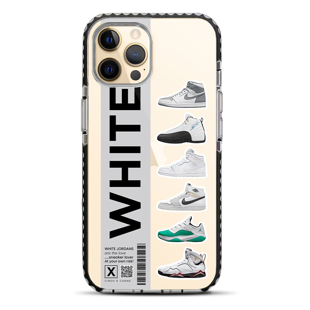 White Jordans iPhone 12 Pro Max Stride Phone Case