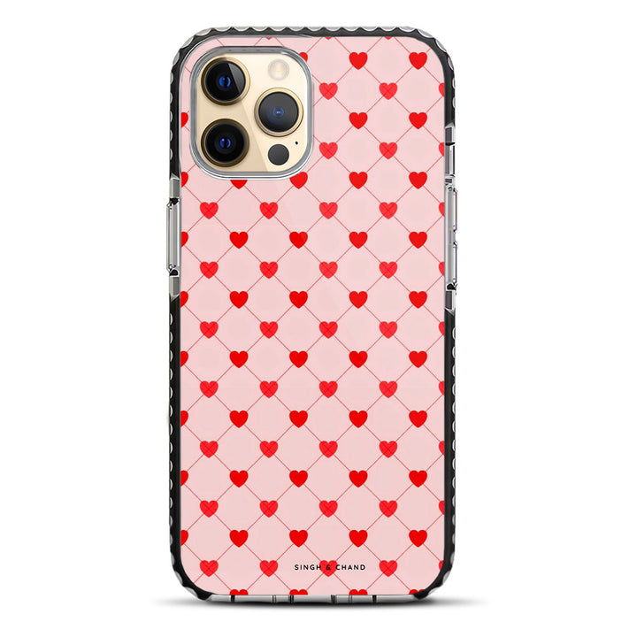 Pink Hearts iPhone 12 Pro Max Stride Phone Case