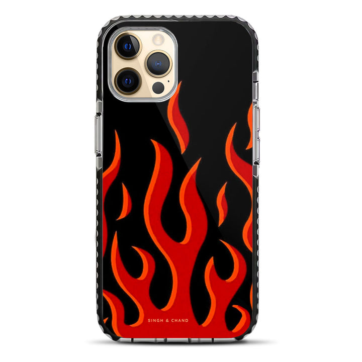 Red Flame Pinterest iPhone 12 Pro Max Stride Phone Case