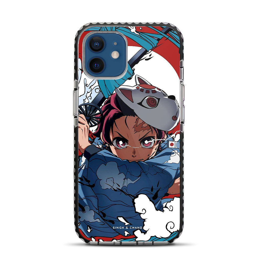 Tanjiro Water Breathing 1.0 Demon Slayer Anime iPhone 12 Stride Phone Case