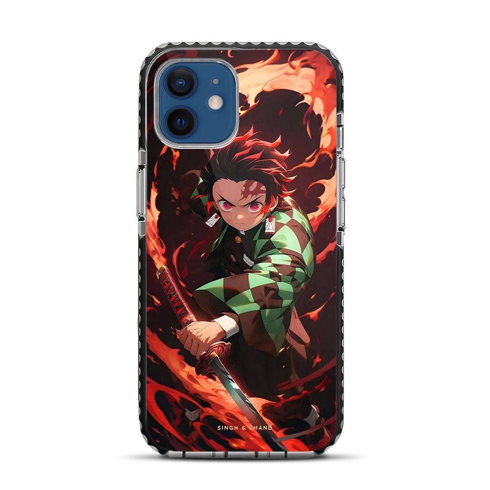 Tanjiro Fire Sword 1.0 Demon Slayer Anime iPhone 12 Stride Phone Case