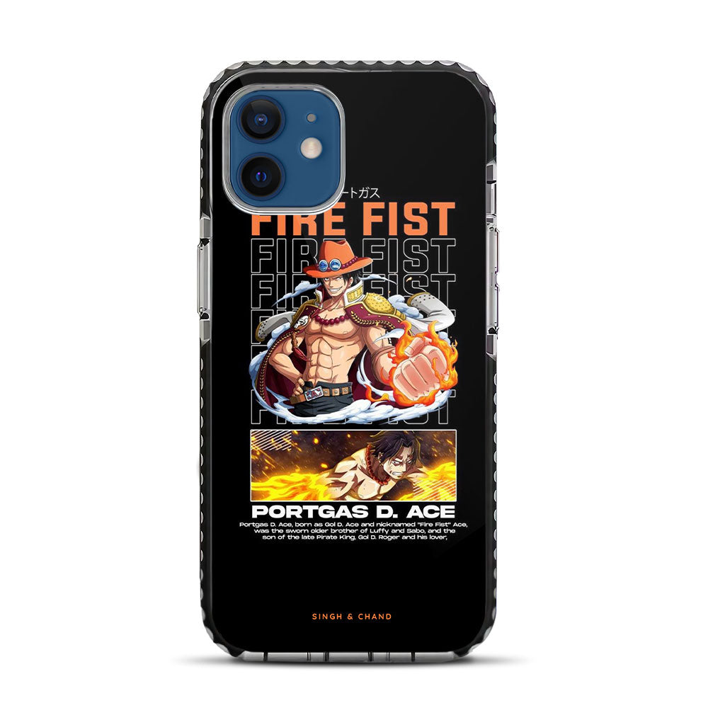 Ace Fire Fist One Piece Anime iPhone 12 Stride Phone Case