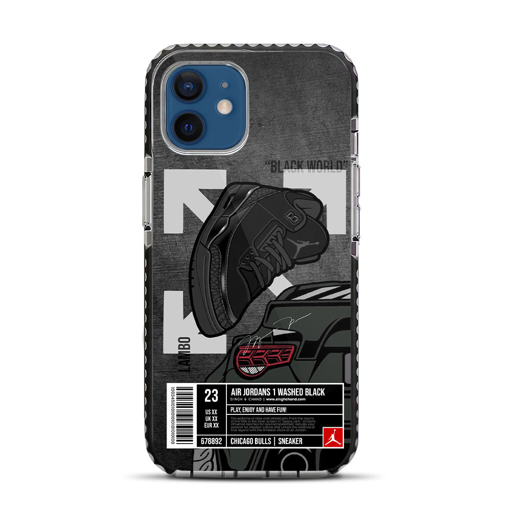 Black World iPhone 12 Stride Phone Case