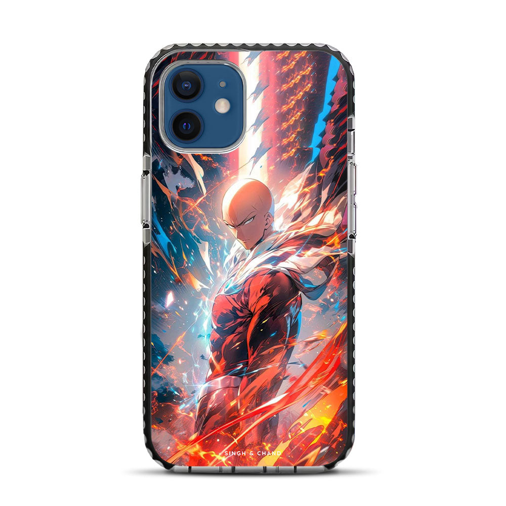 Saitama One Punch Man Anime iPhone 12 Stride Phone Case