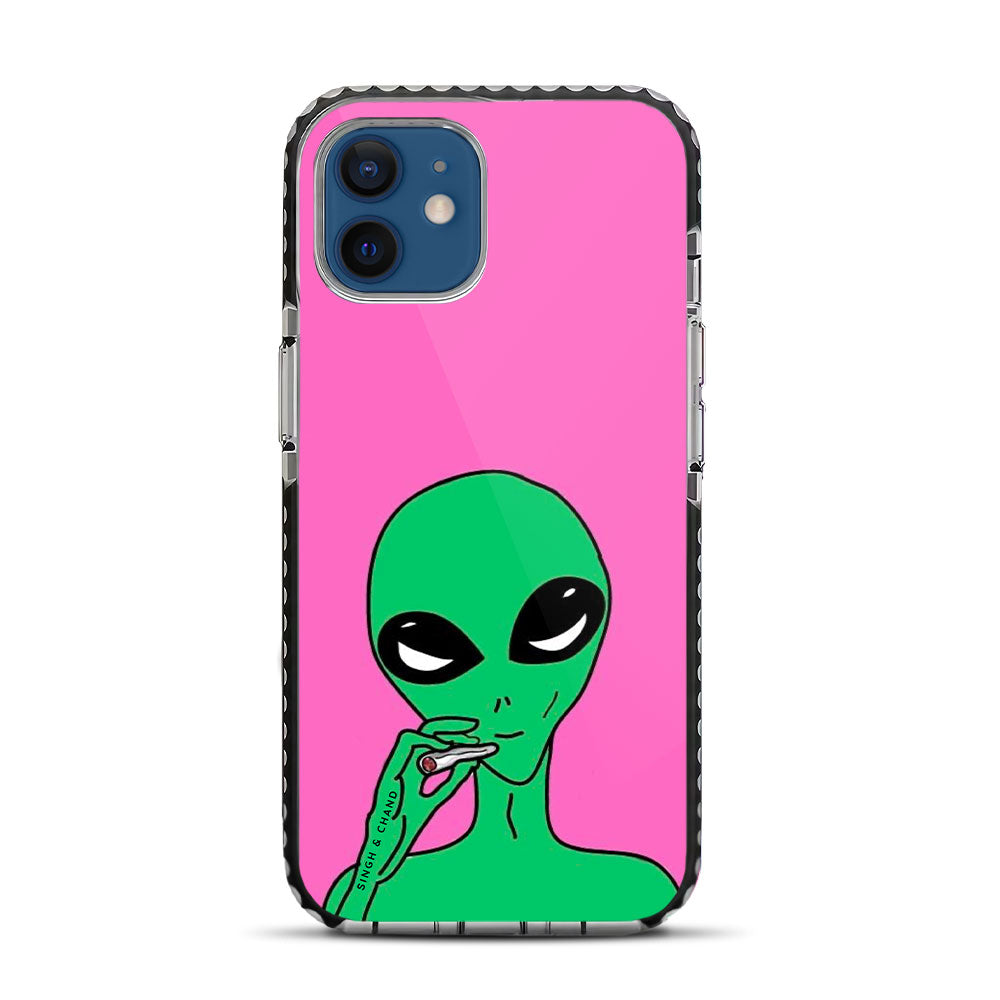 Funky Alien iPhone 12 Stride Phone Case