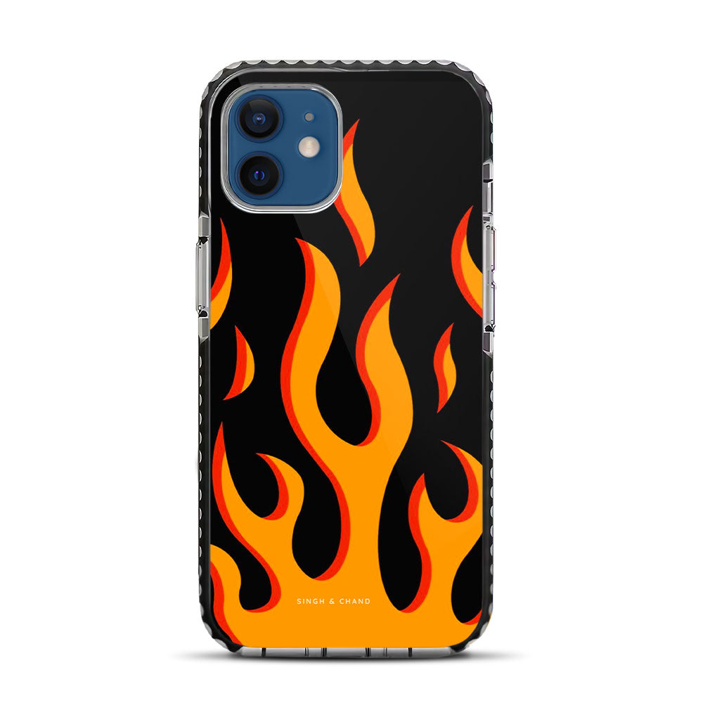 Yellow Flame Pinterest iPhone 12 Stride Phone Case