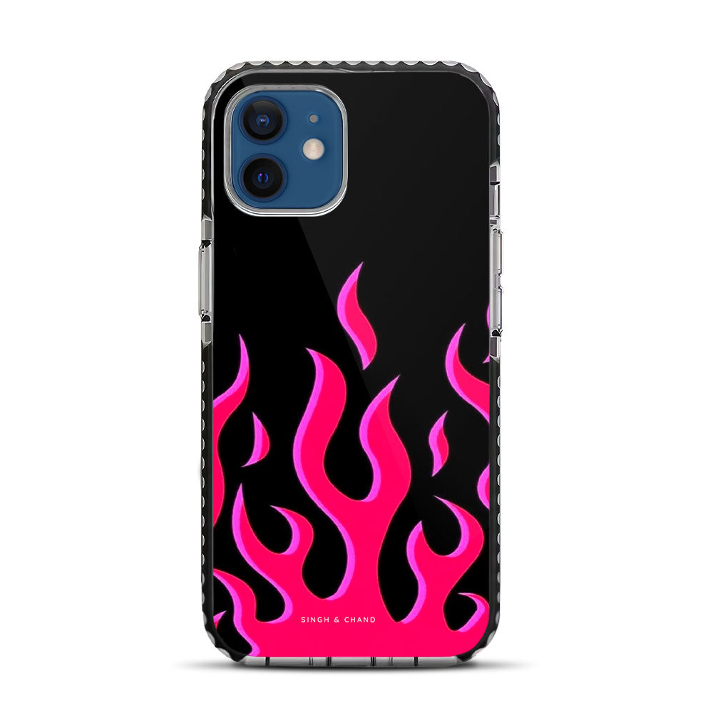 Pink Flame Pinterest Inspired iPhone 12 Stride Phone Case