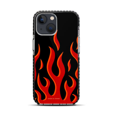 Red Flame Pinterest iPhone 13 Mini Stride Phone Case