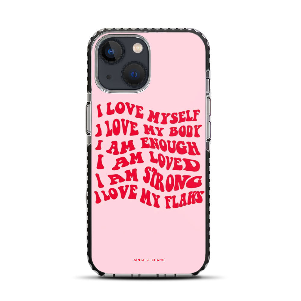 Body Positive Affirmations iPhone 13 Mini Stride Phone Case