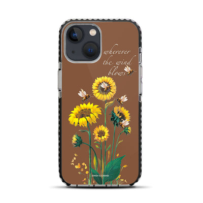 Sunflower and bees iPhone 13 Mini Stride Phone Case