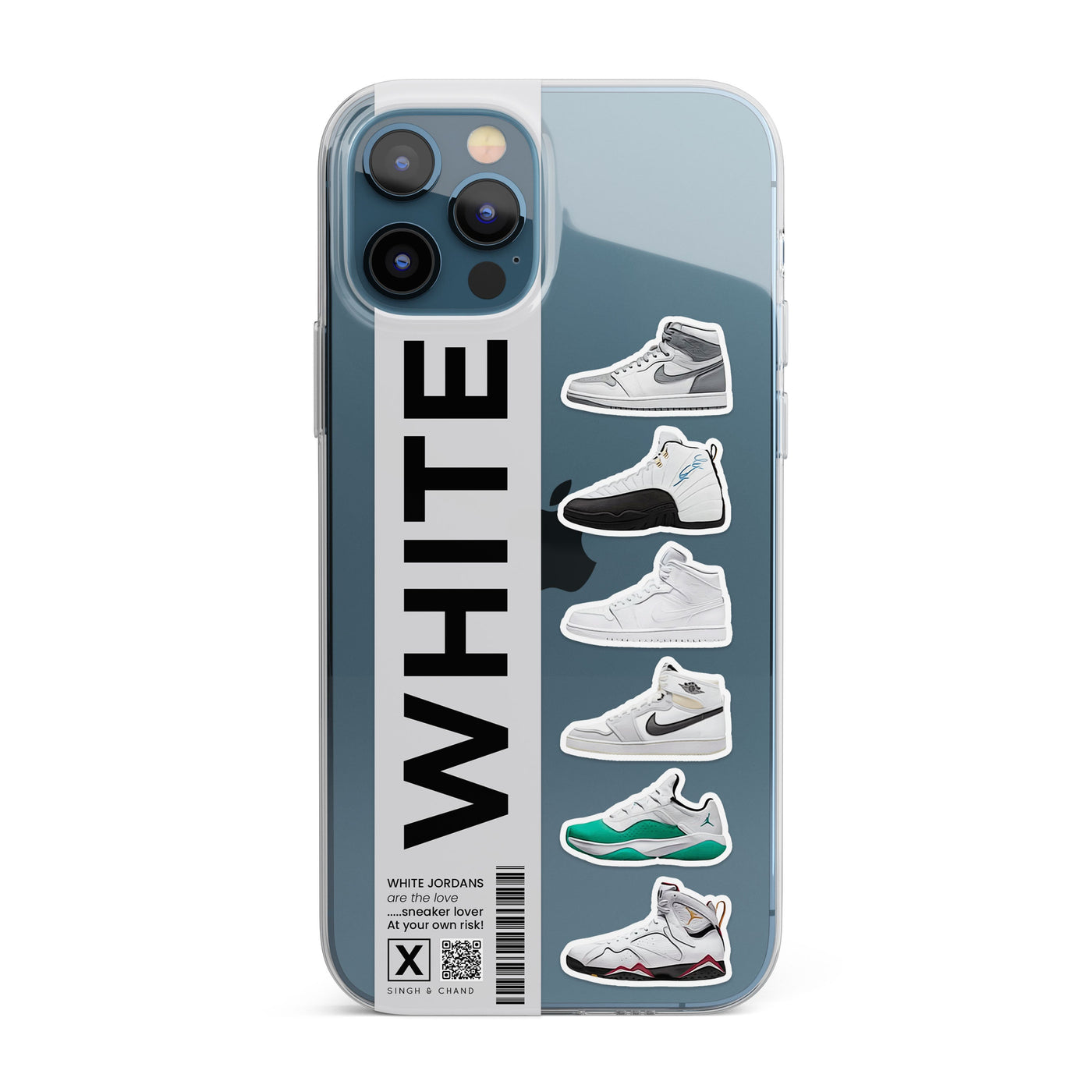 White Jordans Silicon Phone Case