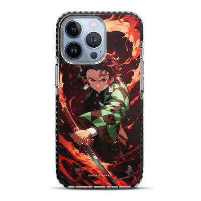 Tanjiro Fire Sword 1.0 Demon Slayer Anime iPhone 13 Pro Max Stride Phone Case