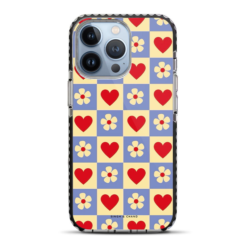 Flower and Heart iPhone 13 Pro Max Stride Phone Case
