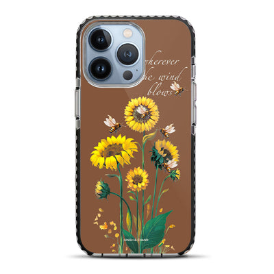 Sunflower and bees iPhone 13 Pro Max Stride Phone Case