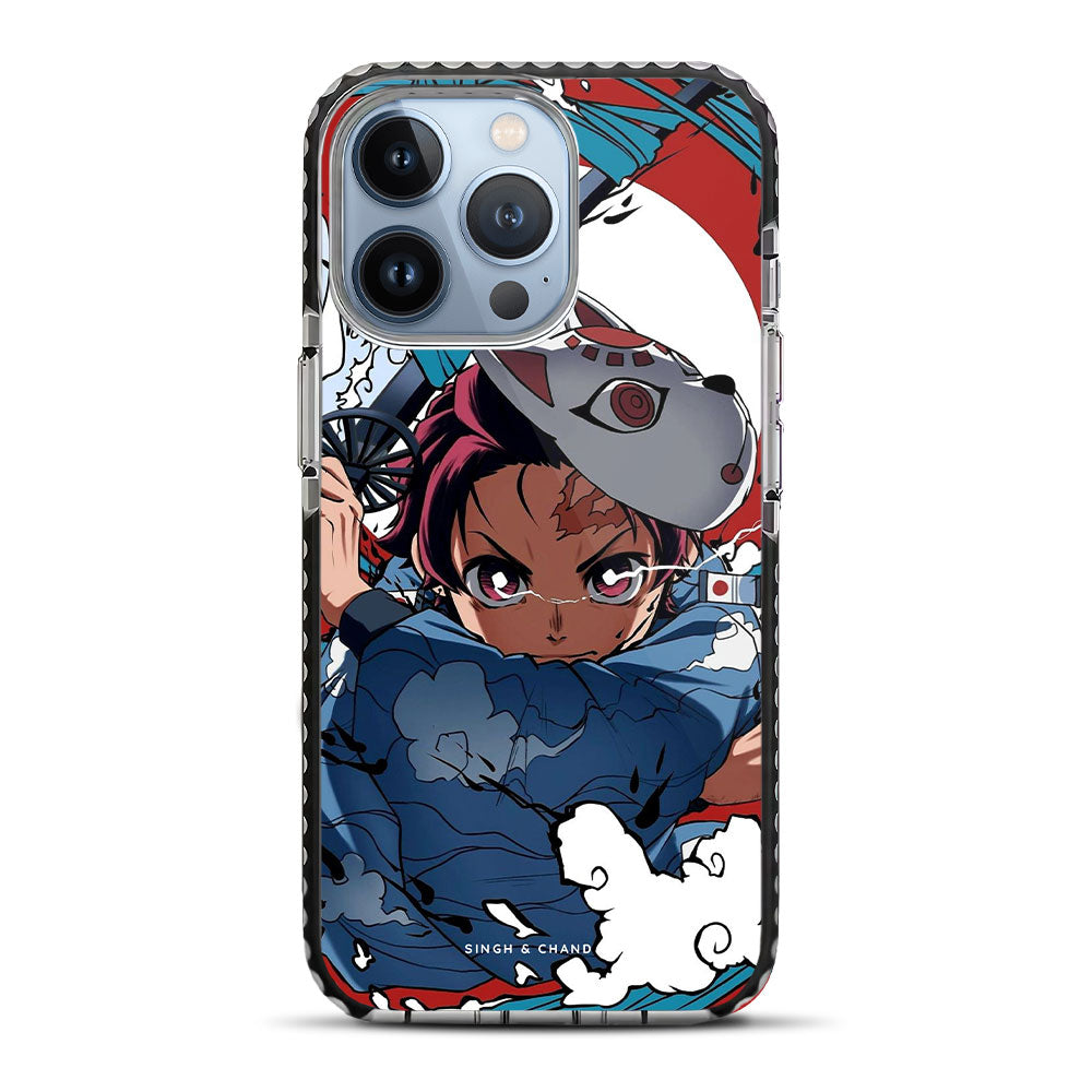 Tanjiro Water Breathing 1.0 Demon Slayer Anime iPhone 13 Pro Stride Phone Case