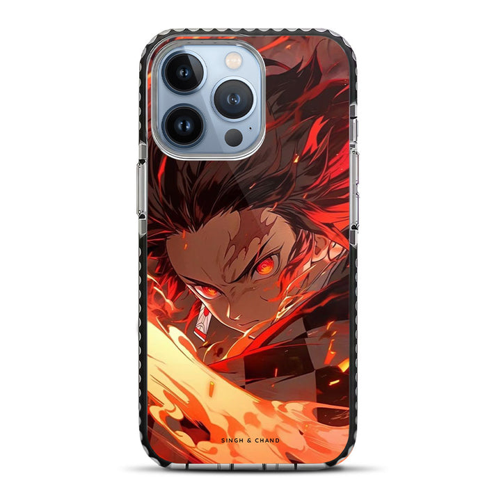 Tanjiro Fire Sword 2.0 Demon Slayer Anime iPhone 13 Pro Stride Phone Case