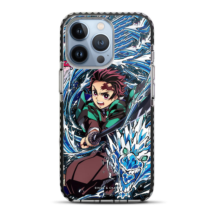 Tanjiro Water Breathing 2.0 Demon Slayer Anime iPhone 13 Pro Stride Phone Case