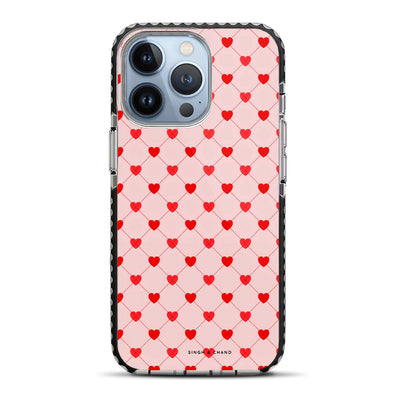 Pink Hearts iPhone 13 Pro Stride Phone Case