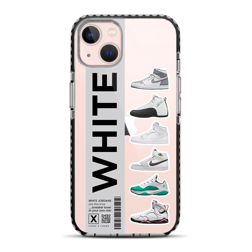 White Jordans iPhone 13 Stride Phone Case