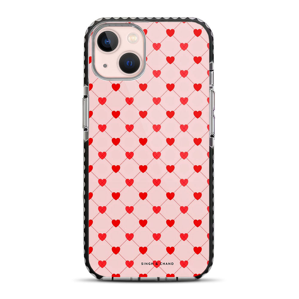 Pink Hearts iPhone 13 Stride Phone Case