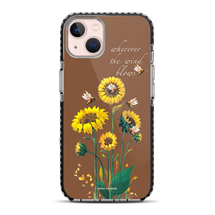 Sunflower and bees iPhone 13 Stride Phone Case