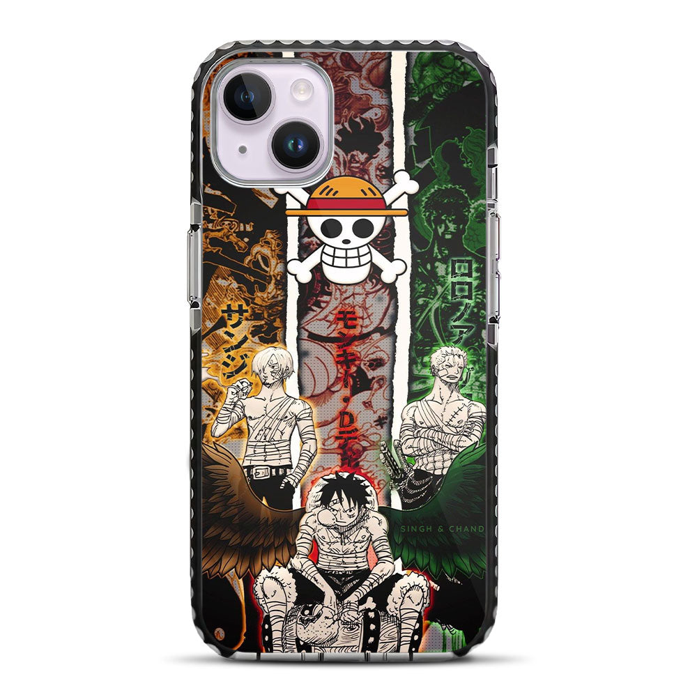 Luffy Sanji Zoro One Piece Anime iPhone 14 Plus Stride Phone Case