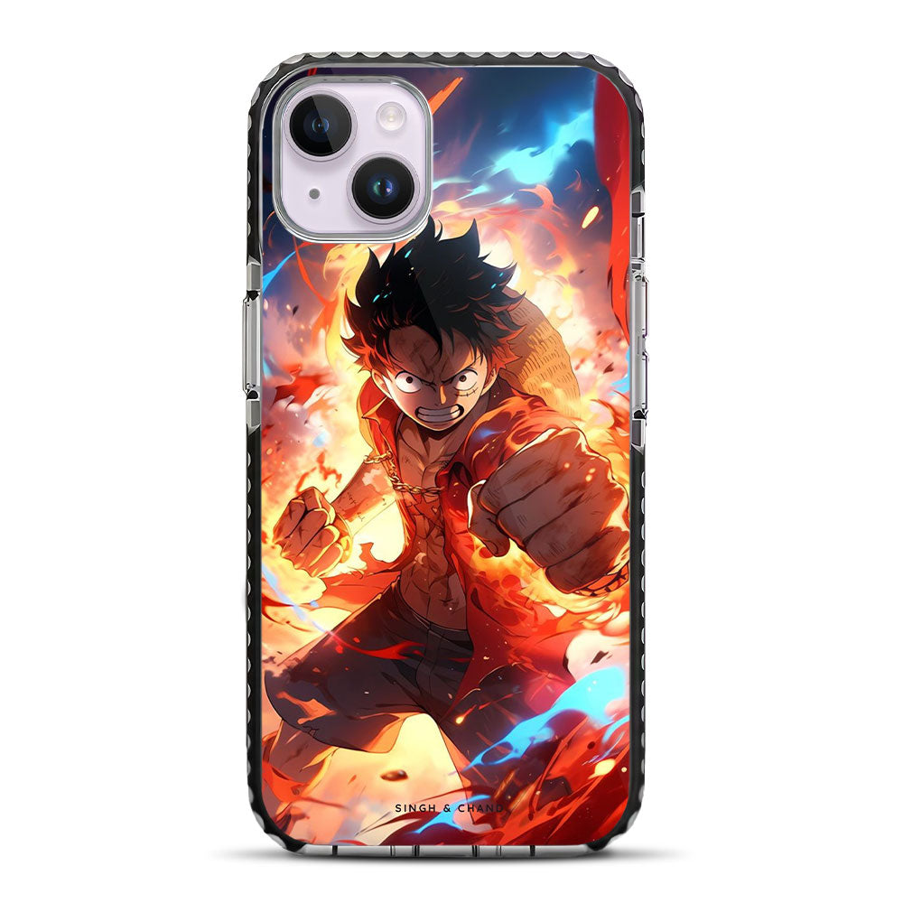 Luffy One Piece Anime iPhone 14 Plus Stride Phone Case