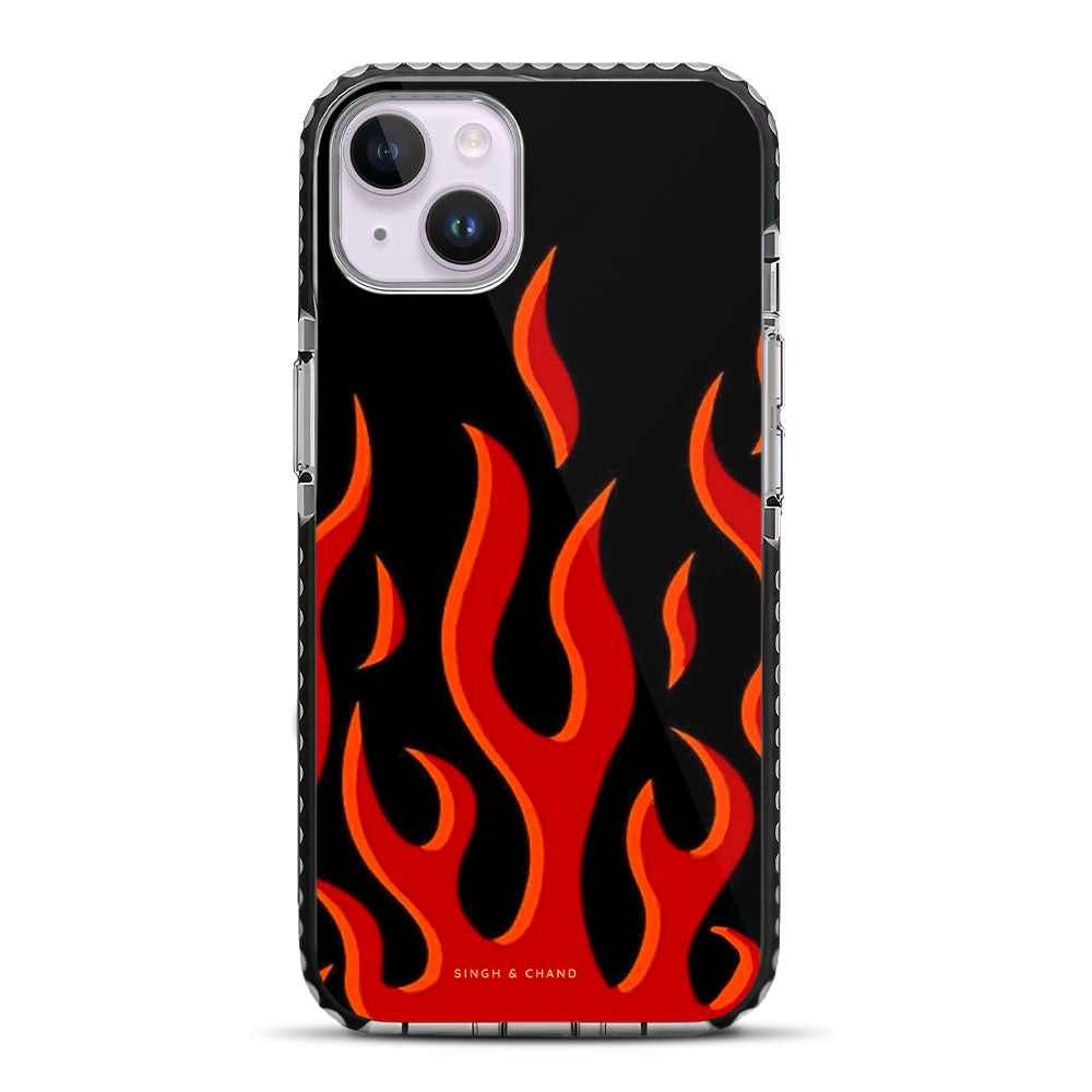 Red Flame Pinterest iPhone 14 Plus Stride Phone Case