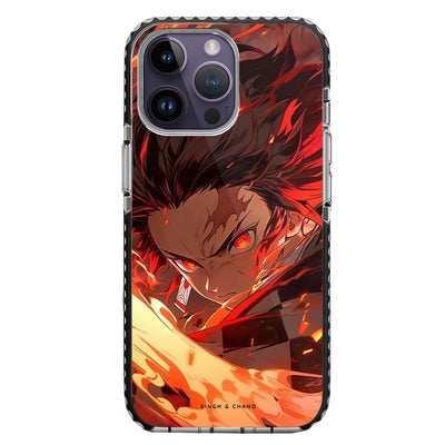 Tanjiro Fire Sword 2.0 Demon Slayer Anime iPhone 14 Pro Max Stride Phone Case