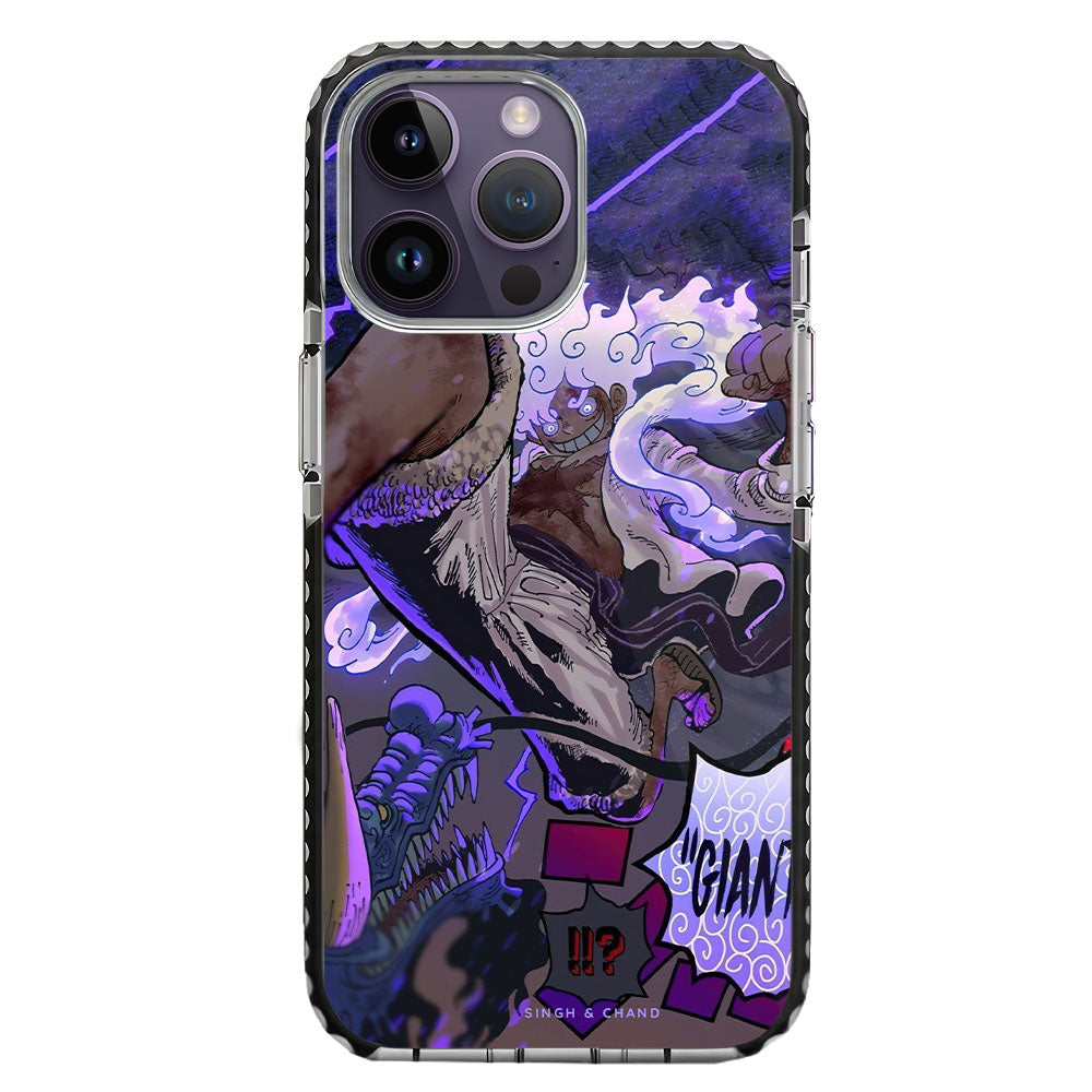 Gear 5 Luffy vs Kaido One Piece Anime iPhone 14 Pro Max Stride Phone Case